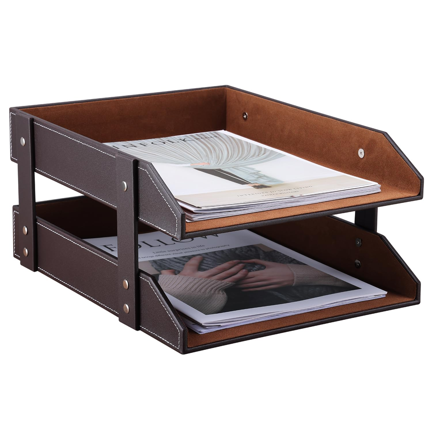 Garrett Cybernova Desk Walnut Document Tray 4-tier
