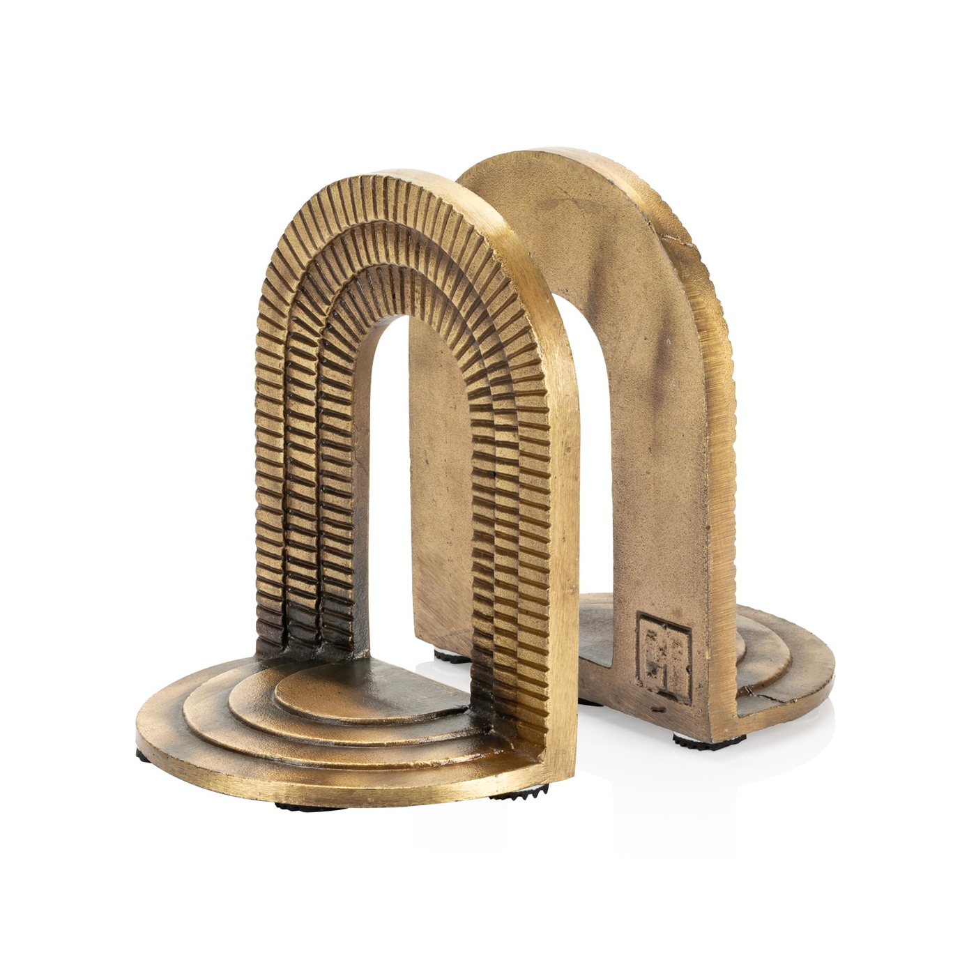 Garrett Cybernova Desk Bookend Brass Set Industrial