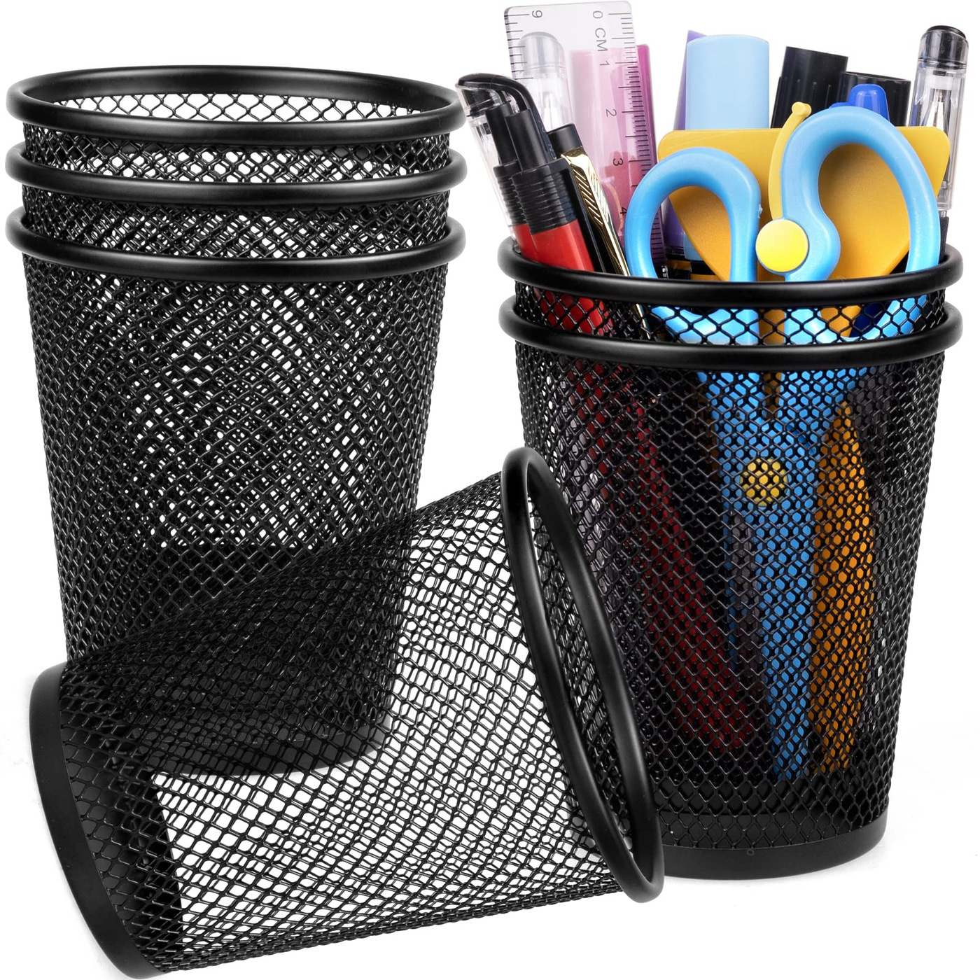 Garrett Cybernova Desk Steel Mesh Pen Cup Charcoal
