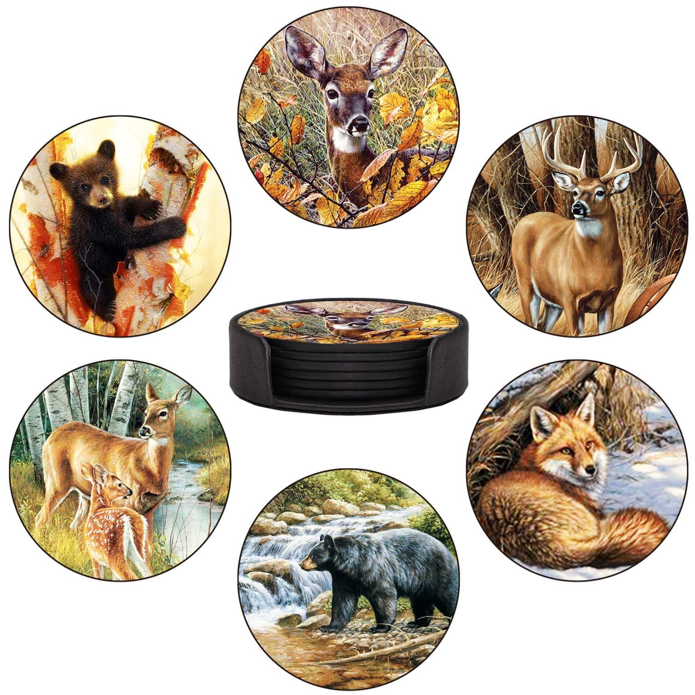Garrett Cybernova Desk Leather Coaster Set 8-pc